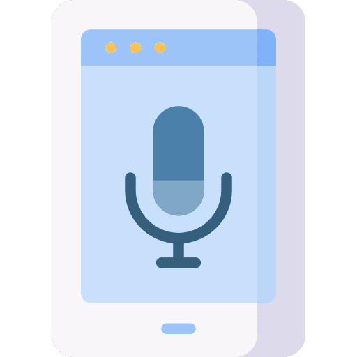 Voice record mobile phone technology smartphone icon