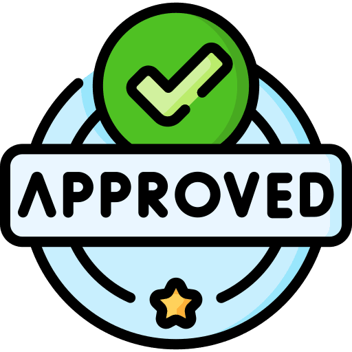 Approved approved interface stamp icon