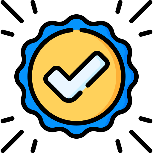 Checked interface badge check icon