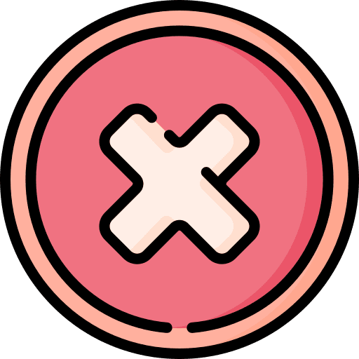 Decline user experience decline ui icon