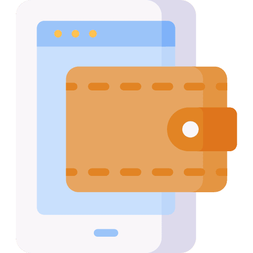 Wallet pay cash wallet icon