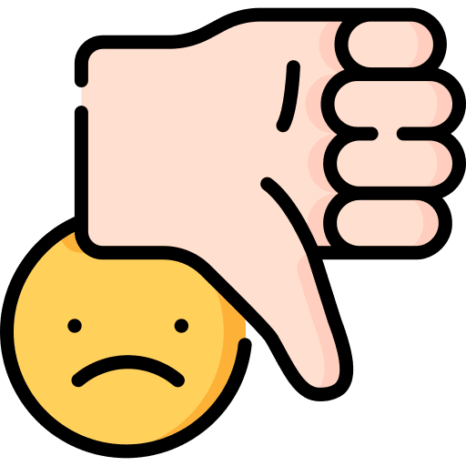 Dislike hand dislike feedback icon