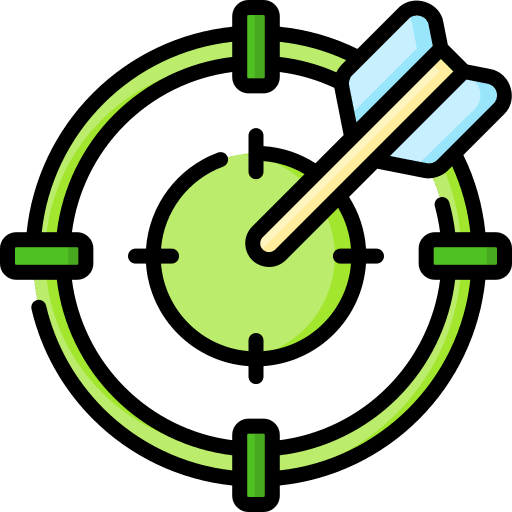 Goal objective dart board arrow icon