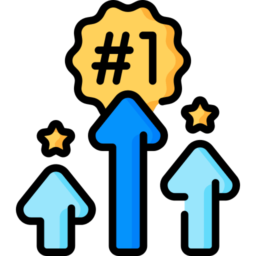 Ranking sports and competition arrow up business icon
