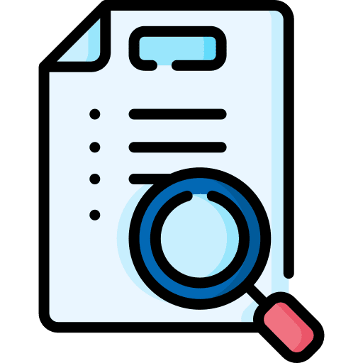 Survey browser magnifying glass survey icon