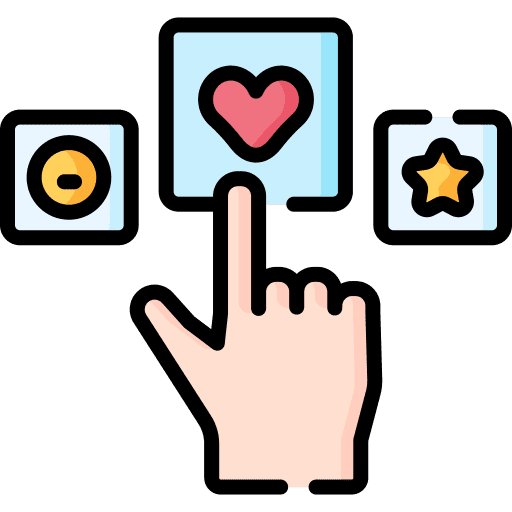 Select click like feedback icon