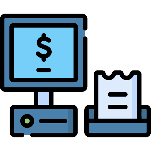 Cashier machine cash register shopping business and finance icon