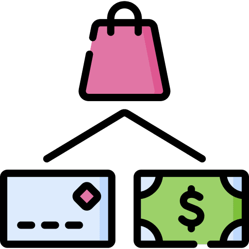 Payment multi credit card cash icon
