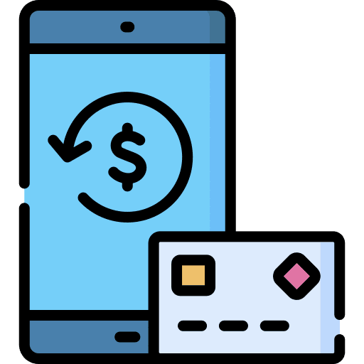 Subscription business and finance dollar circular arrow icon