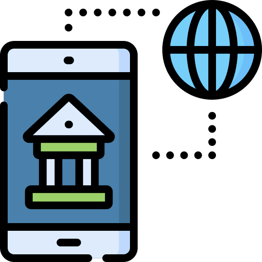 Banking banking business and finance smartphone icon
