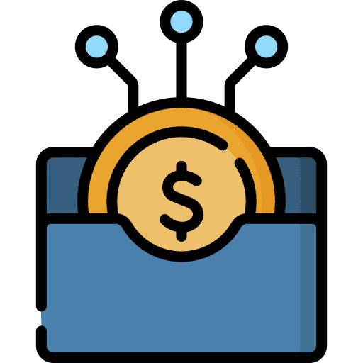 Digital wallet business and finance ewallet digital wallet icon