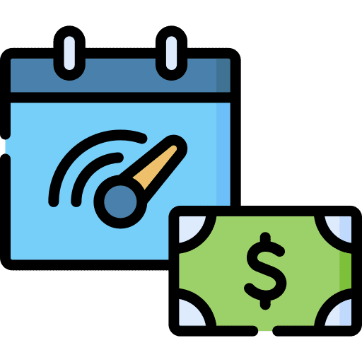 Payment dollar business and finance calendar icon