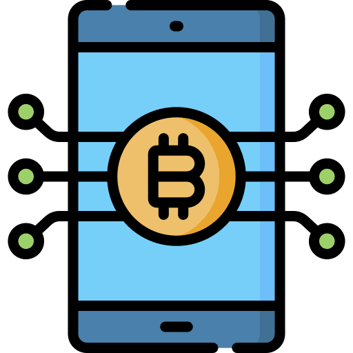 Bitcoin digital money online payment digital currency icon