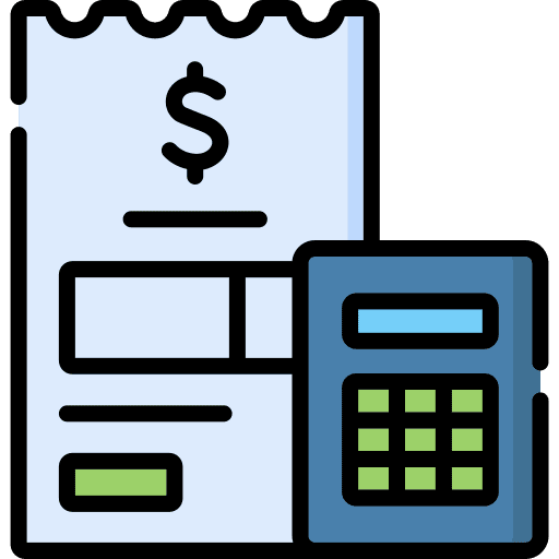 Calculator budget expenses business and finance icon