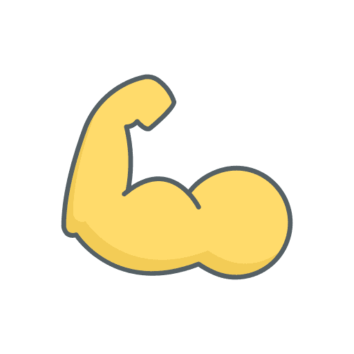 Muscle sports and competition robust strenght icon