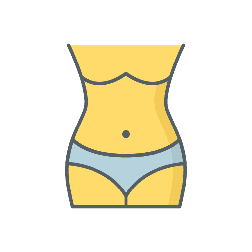 Fitness excercise body spa waist icon