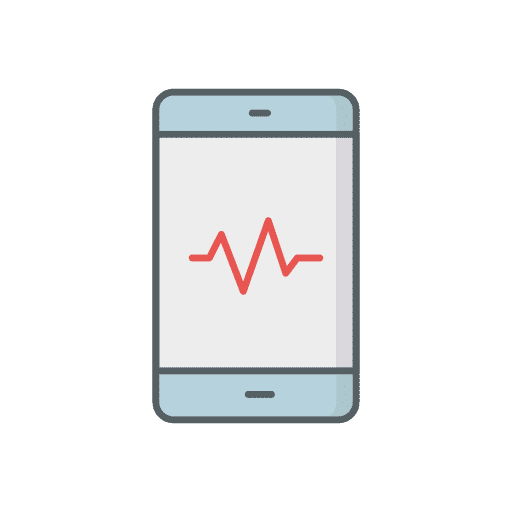Smartphone smartphone heart beat healthcare and medical icon