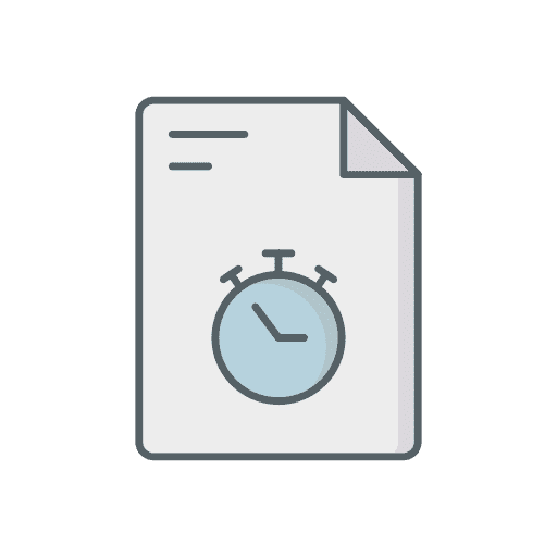Timetable schedule clock files and folders icon