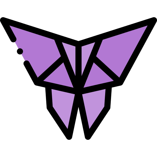 Butterfly paper handicrafts origami icon