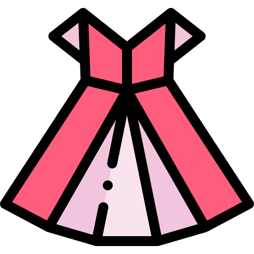 Dress figures handicrafts origami icon