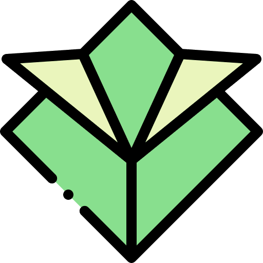 Origami paper handicrafts art icon