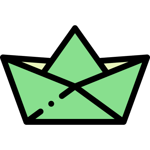 Paper boat handicrafts hobbies paper icon