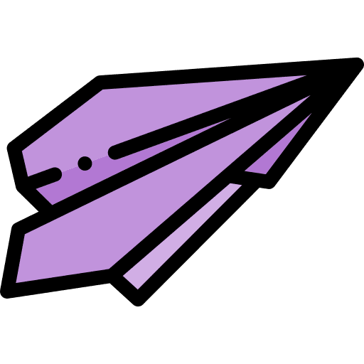 Paper plane art origami hobbies and free time icon