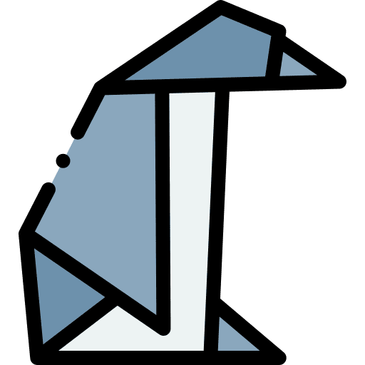 Penguin handicrafts hobbies and free time origami icon