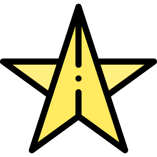 Star origami figures star icon