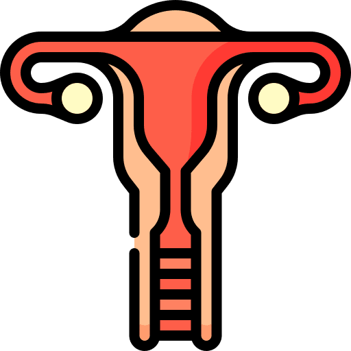 Reproductive system healthcare and medical uterus fallopian tubes icon