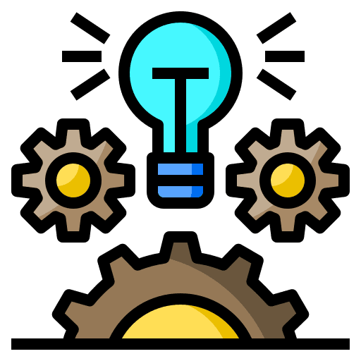 Management effective management art and design icon