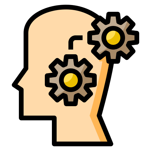 Creating human creating idea icon