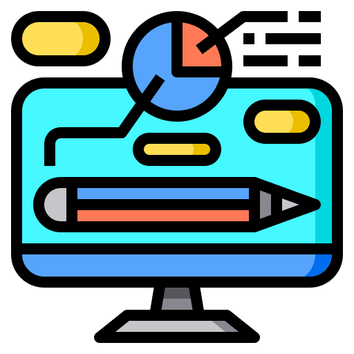 Elearning ebook elearning art and design icon