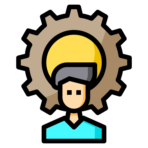 Engineer repair gear design icon