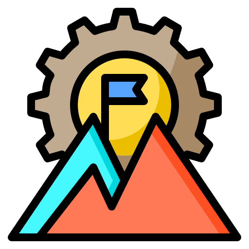 Goals art and design success learning icon