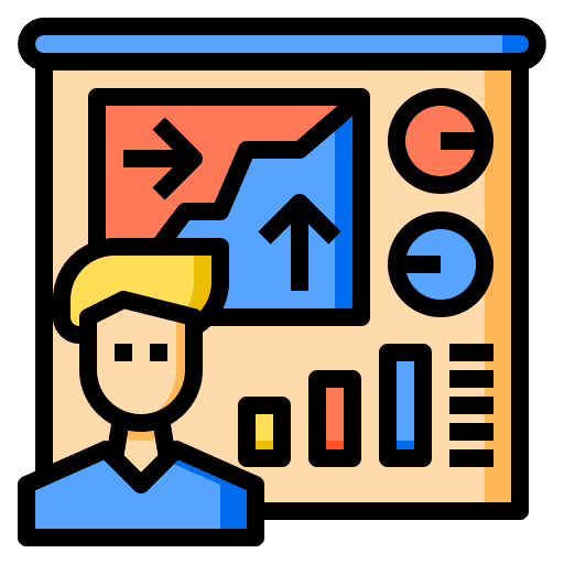 Presentation person training presentation icon