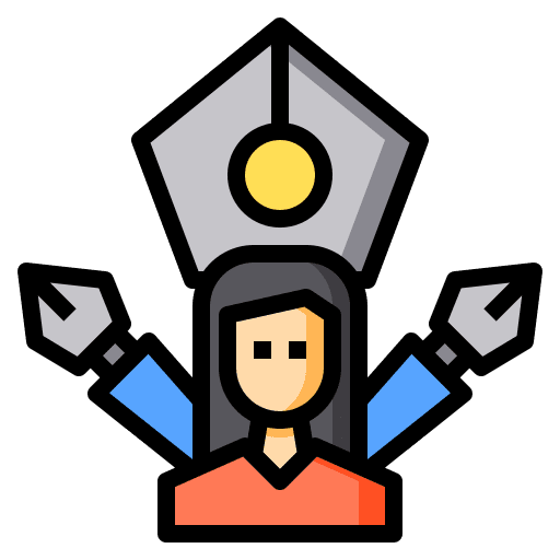 Human creative design idea icon