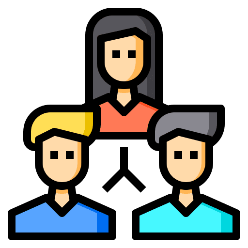 Network people referral working icon