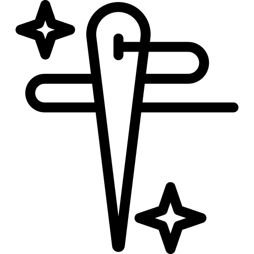 Needle sewing sew needle icon