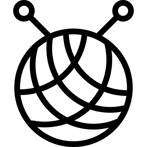 Wool ball wool ball hobbies and free time needle icon