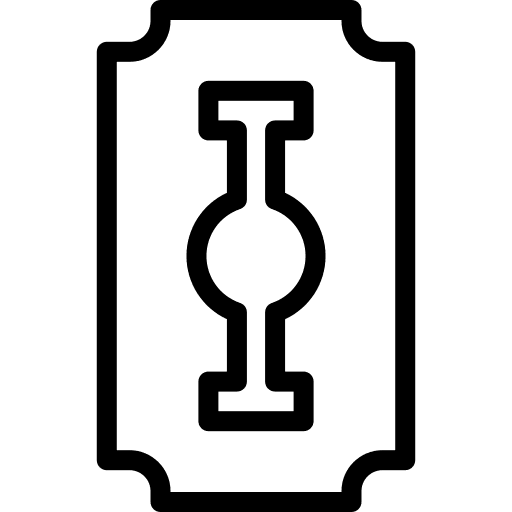 Blade beauty barber shop razor icon