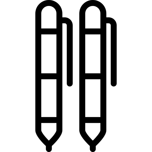 Pens school material writing pens icon