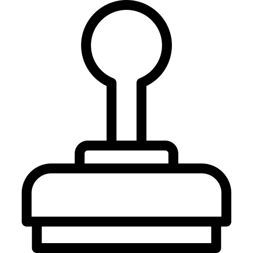 Stamp stamp office supplies rubber icon