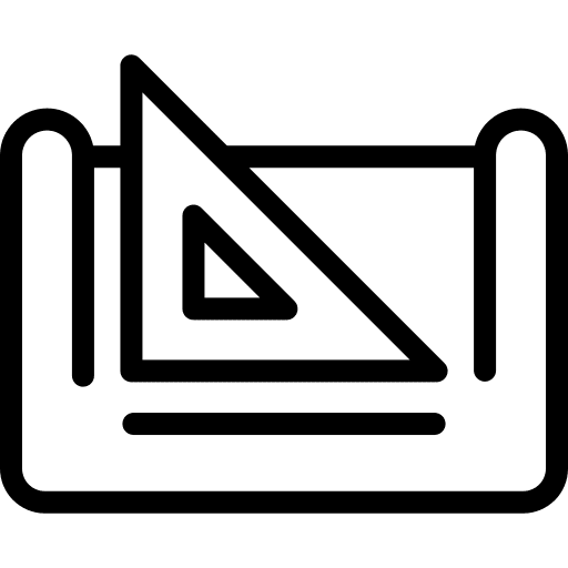 Blueprint art and design pencil ruler icon