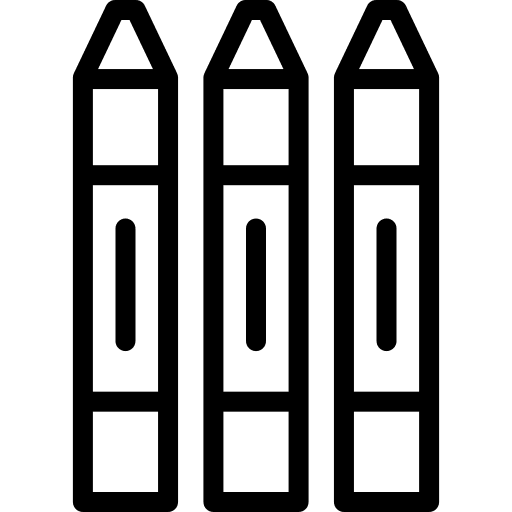 Crayons draw crayons learning icon