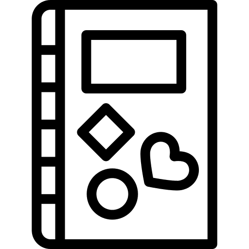 Diary scrapbook friendship photos icon