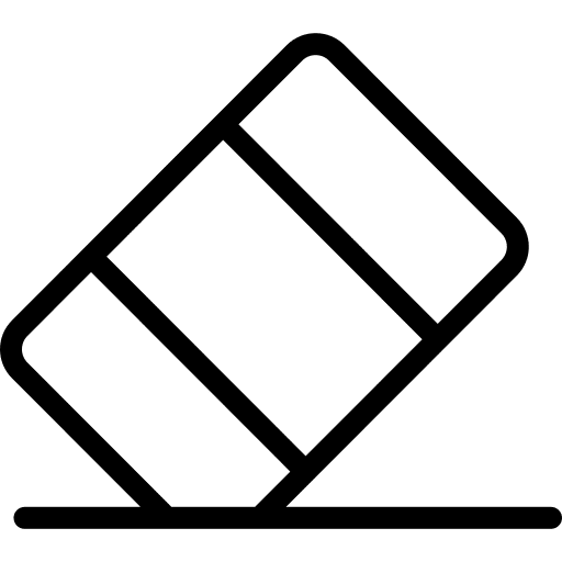 Eraser remove clean education icon