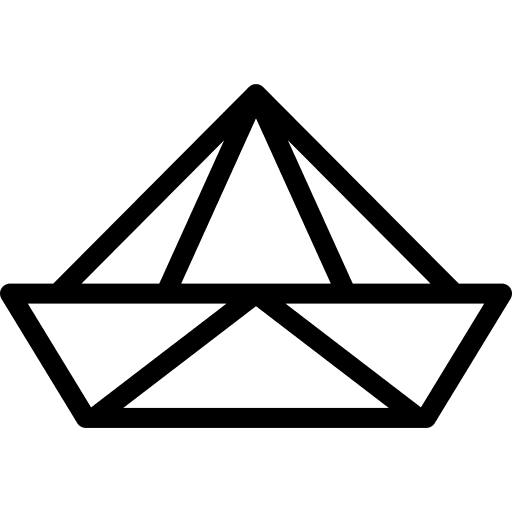 Paper boat children play paper boat icon