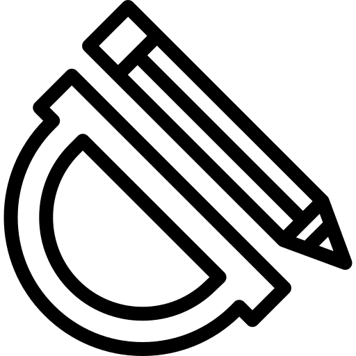 Pencil measurement school material geometry icon