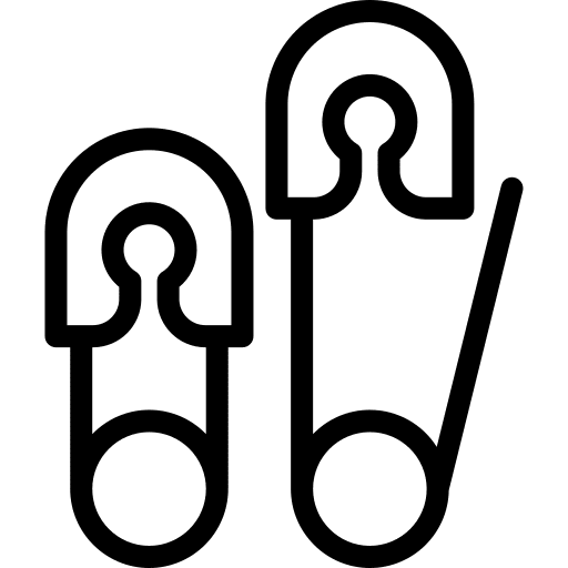 Safety pin miscellaneous open tailor icon